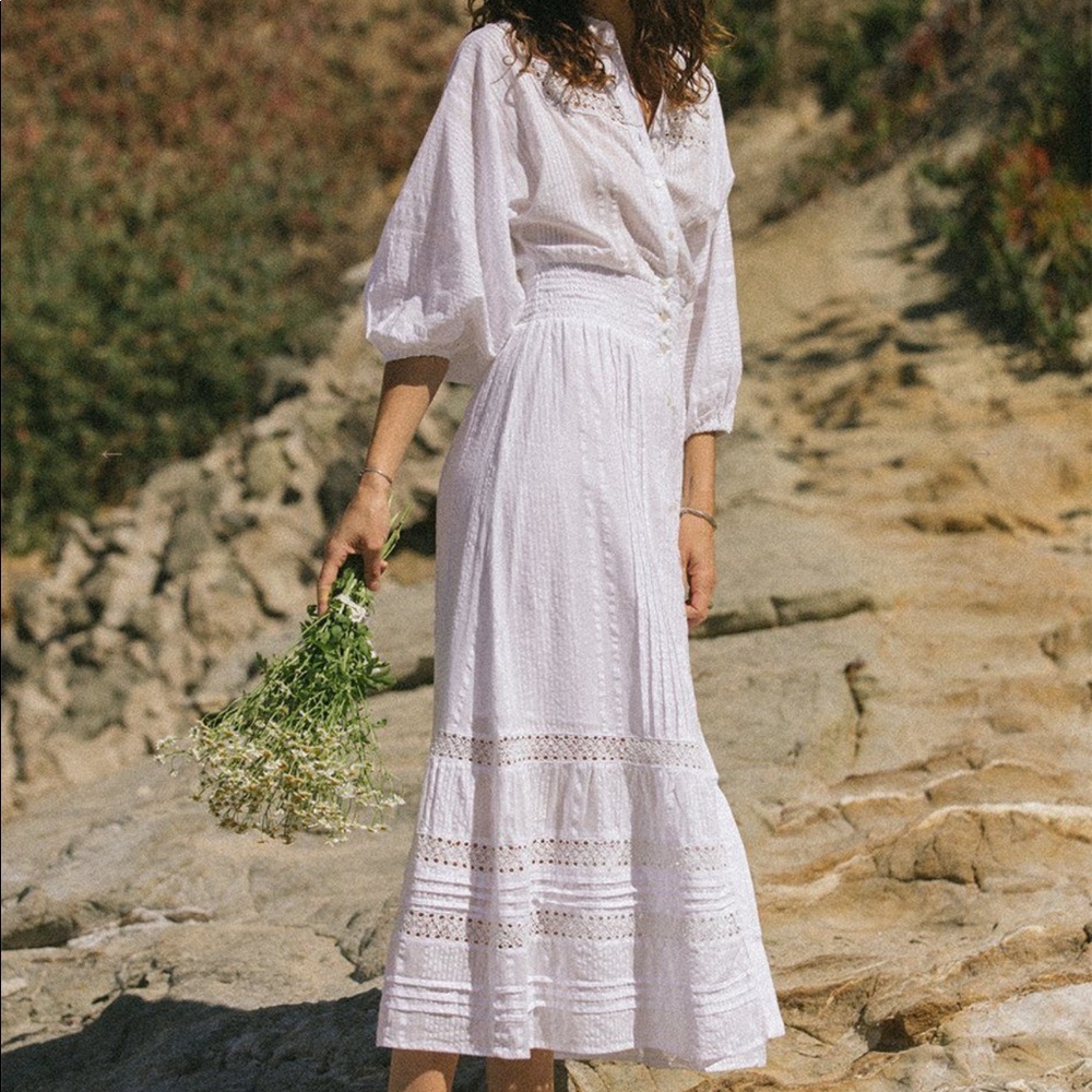 Cleobella Bijou Midi Dress - White / XS